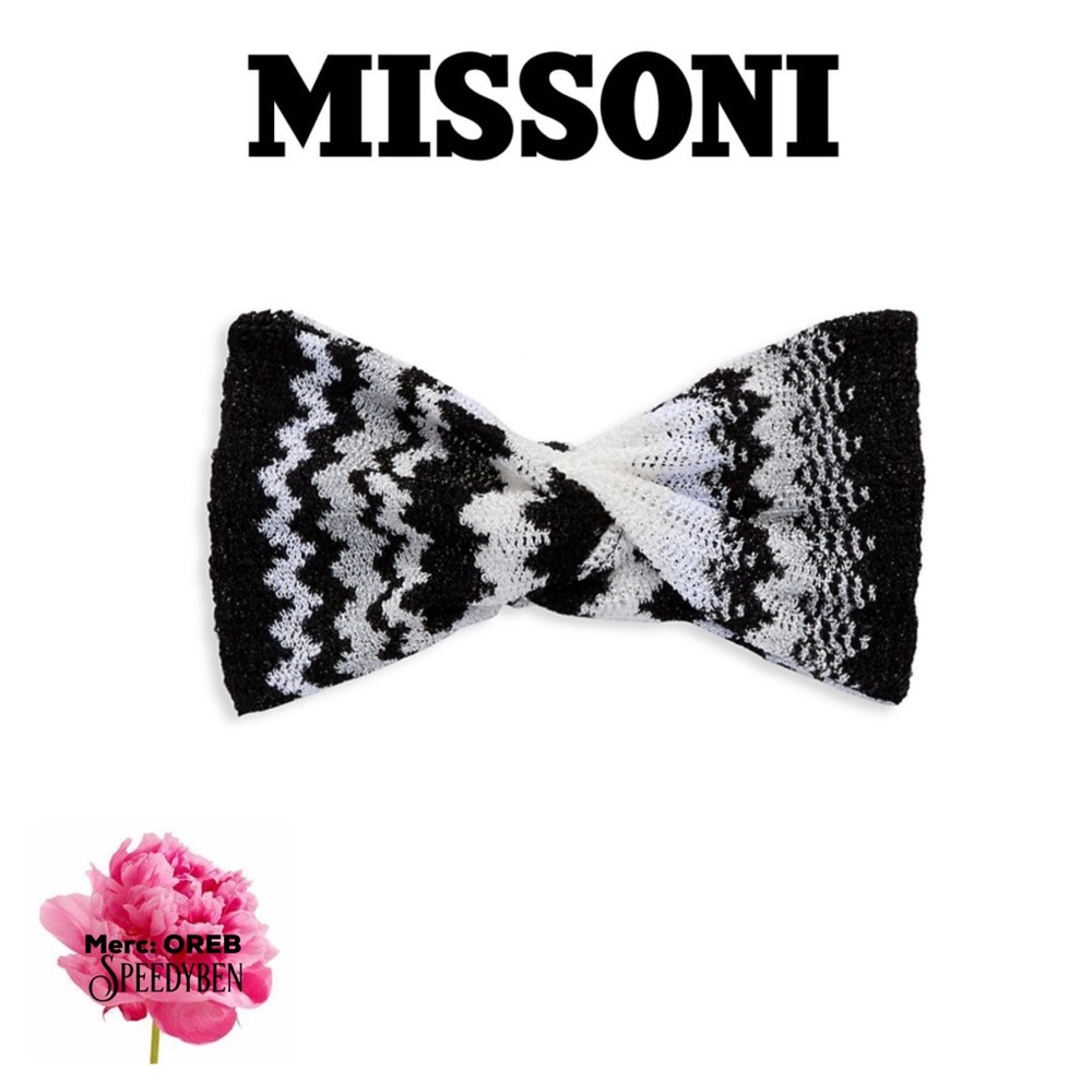 Missoni Chevron Knotted Knit Headband NWT